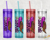 Melanin Queen Skinny Tumbler